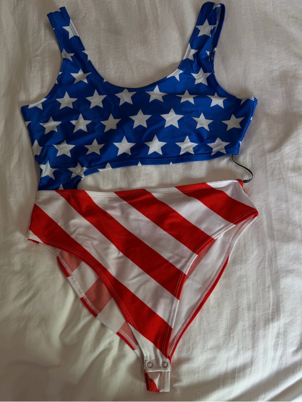 Forever 21 Blue & White Star Print Top